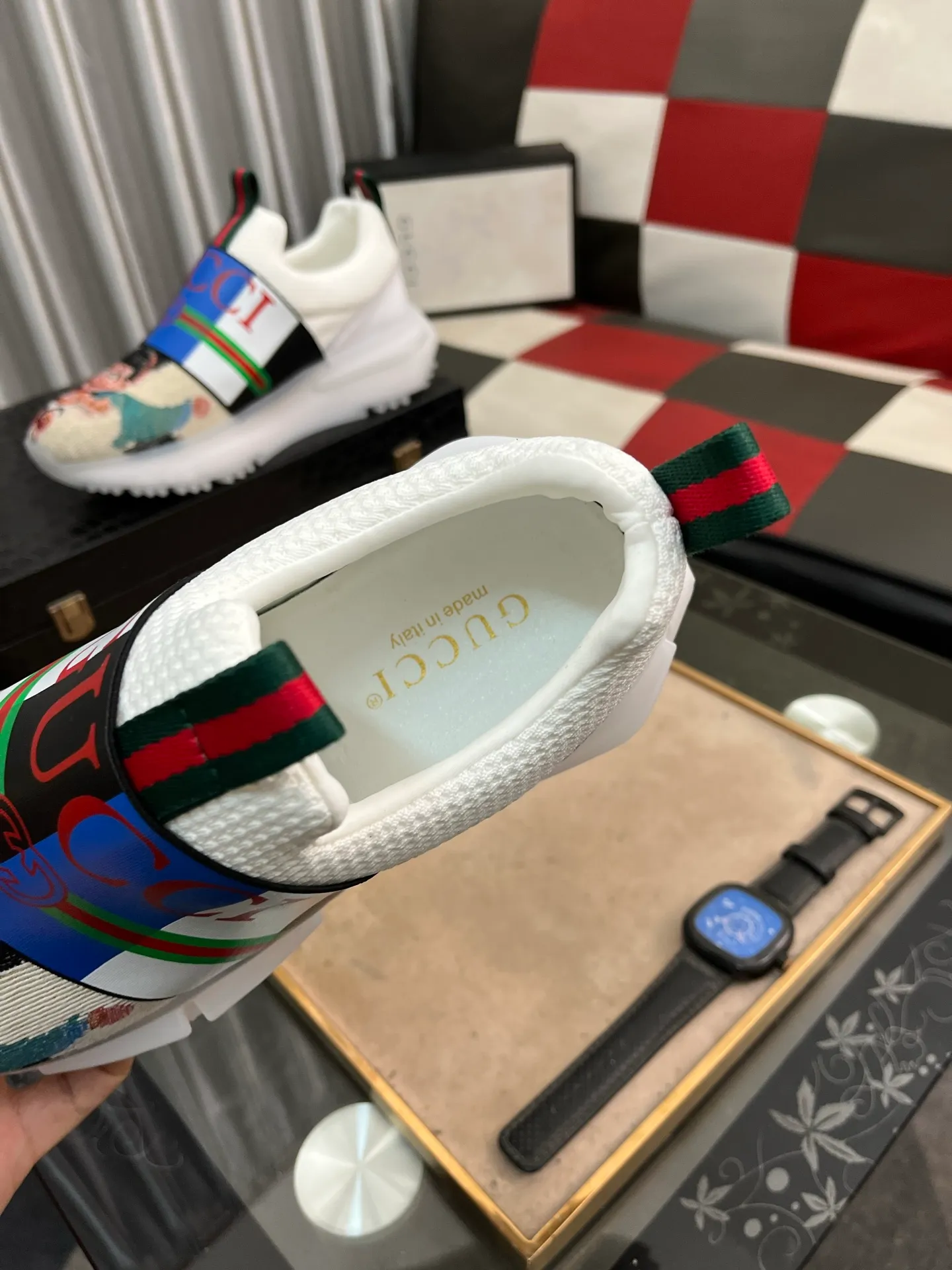 Men's shoes 💰458⌚️⌚️ (GUCCI-Gucci) luxury brand sports and casual shoes, imported original material, sheepskin lining, high-end and comfortable, original outsole is light and wear-resistant! Purely handmade, details determine quality! 38-443️⃣colors available